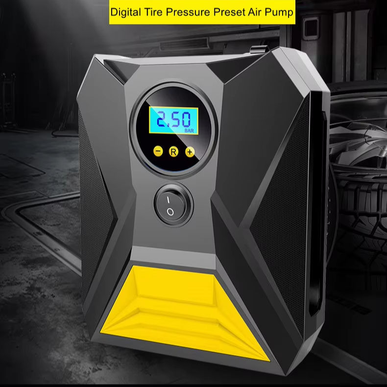 Portable DC Digital Tyre Inflator 12V, 150 PSI with Digital Pressure Gauge and LED Light